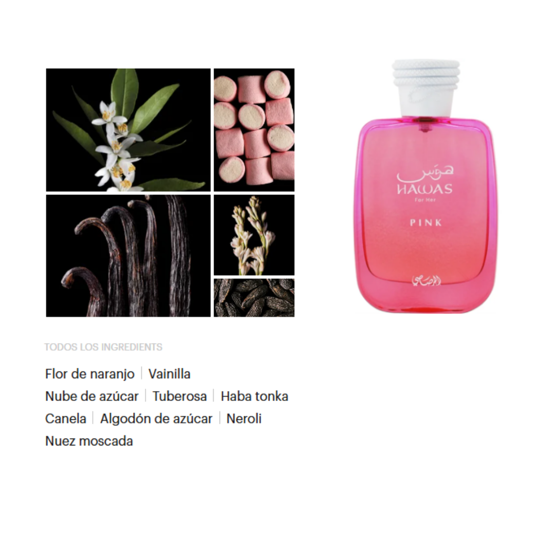 Hawas pink 100 ml edp MUJER - Imagen 2