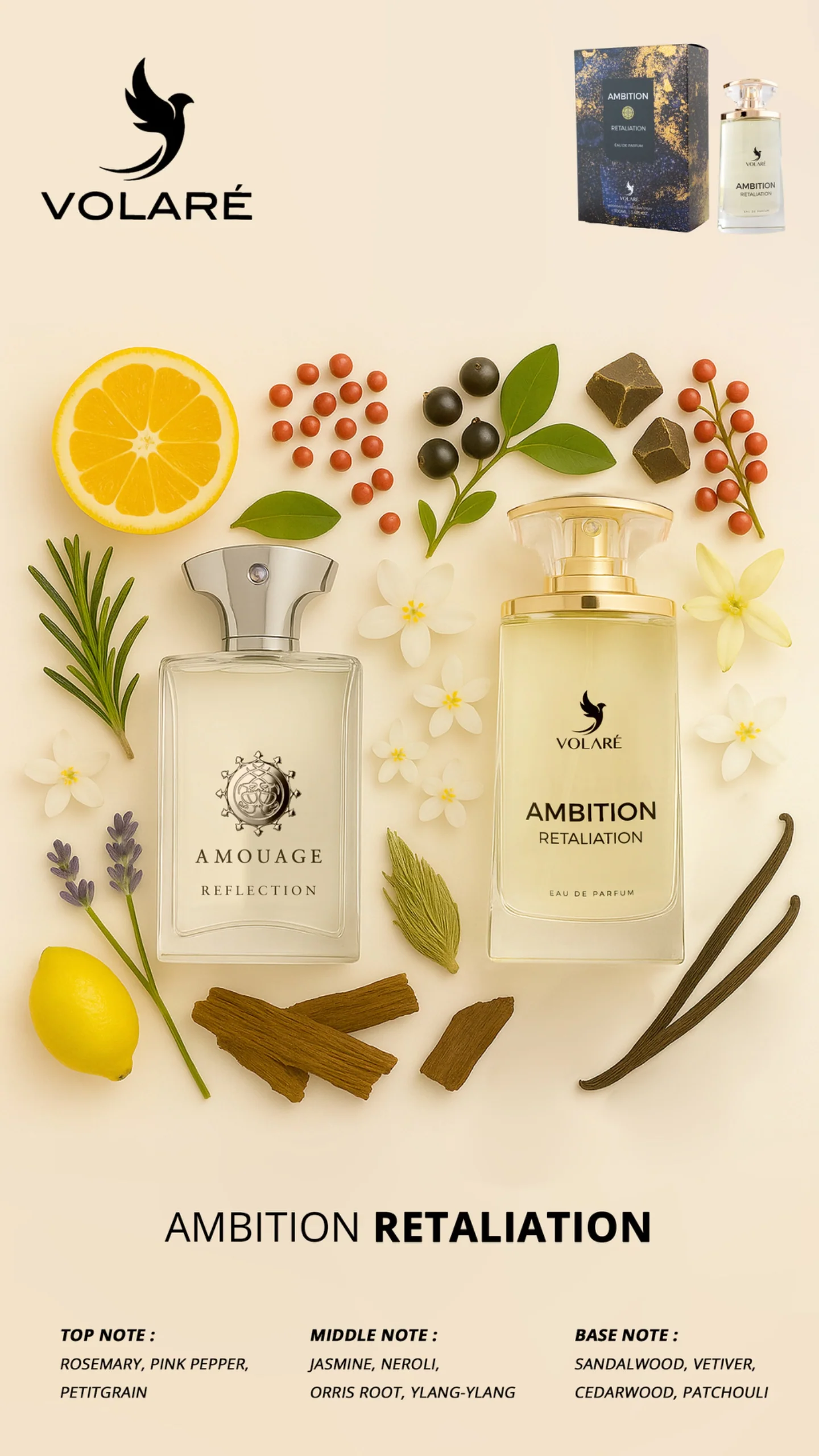 Volare Ambition Retaliation - Dupe de Reflection Man de Amouage - Imagen 3